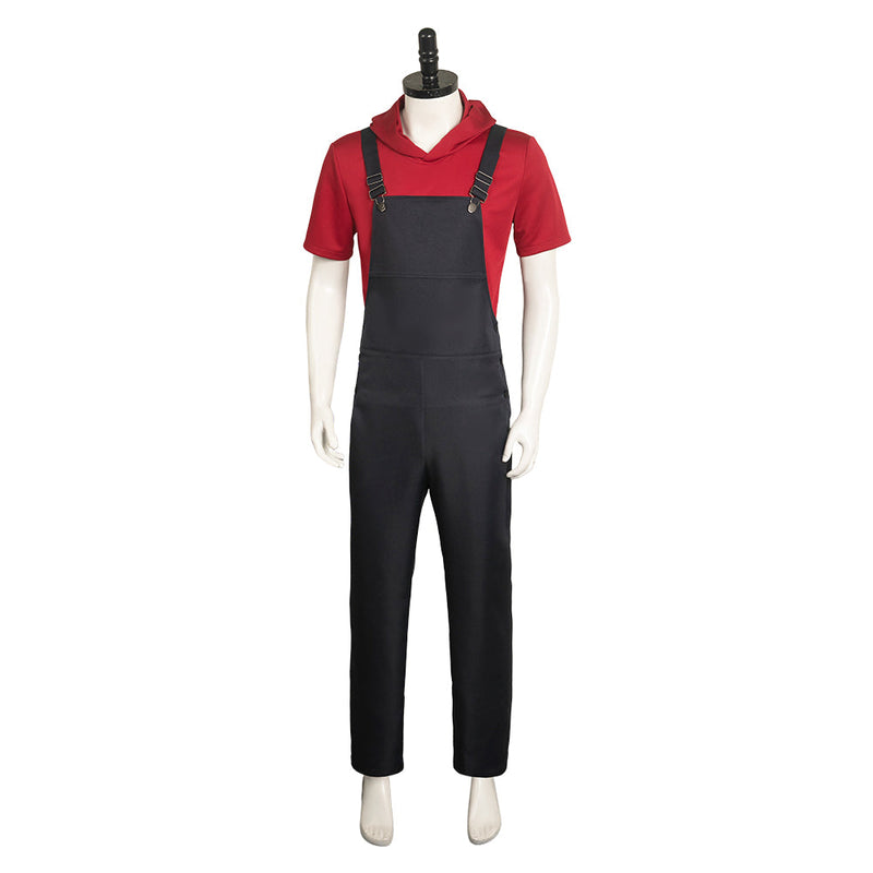 One Piece Luffy Red Overalls Outfits Halloween Party Carnival Cosplay Costume