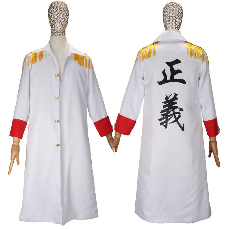 One Piece: Monkey D Garp Vice Admiral Cloak Outfits Party Carnival Halloween Cosplay Costume