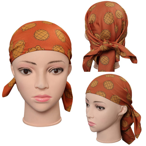 One Piece Nami Character Printed Orange Adult Headscarf Party Carnival Accessories Female