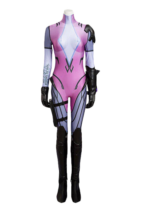 Overwatch OW Widowmaker Jumpsuit Ganzes Set Cosplay Kostüm