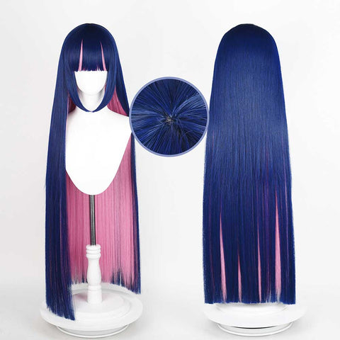 Panty & Stocking with Garterbelt: TV Stocking Anarchy Cosplay Blue Pink Hair Wig Synthetic HairParty Wig Halloween