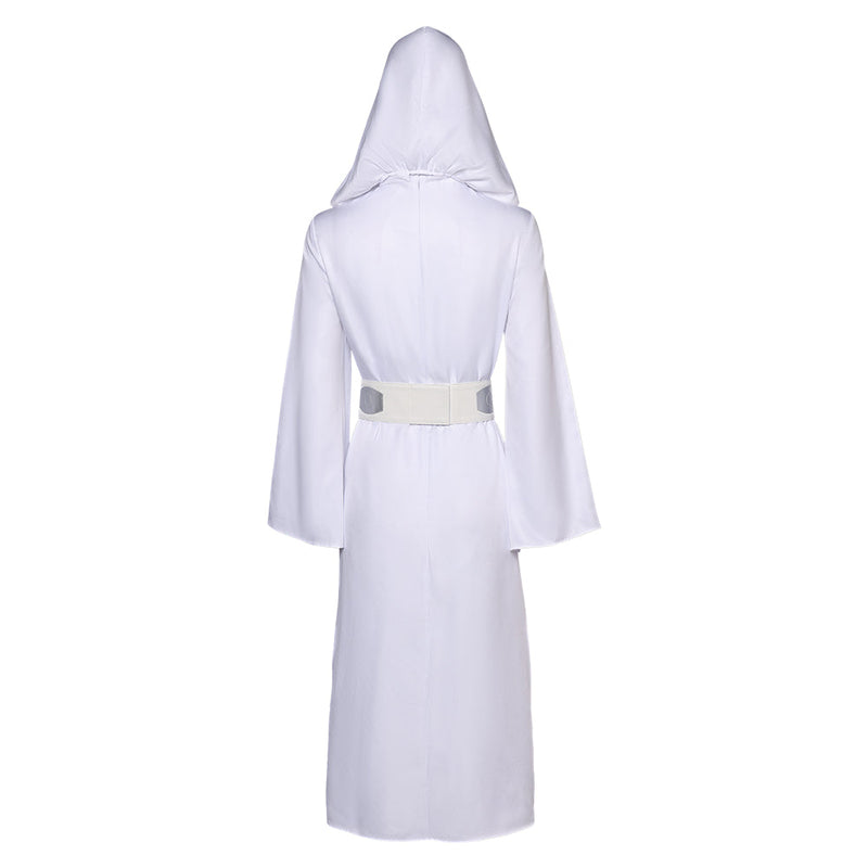 [All Sizes In Stock] The Mandalorian:Princess Leia White Dress Leia robe Carnival Halloween Costume