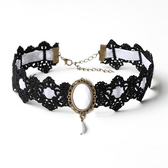 Purim Costumes Victorian Gothic Medieva Lace Choker