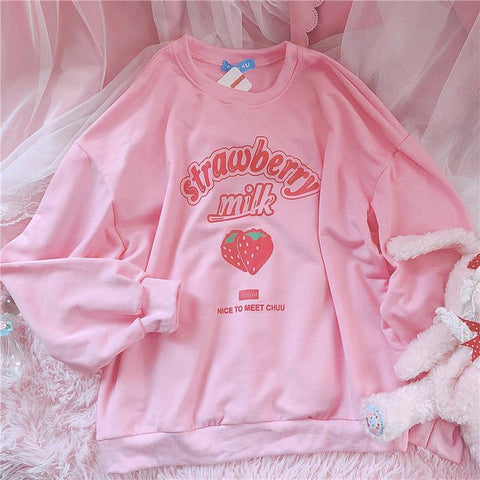 Erdbeermilch-Sweatshirt