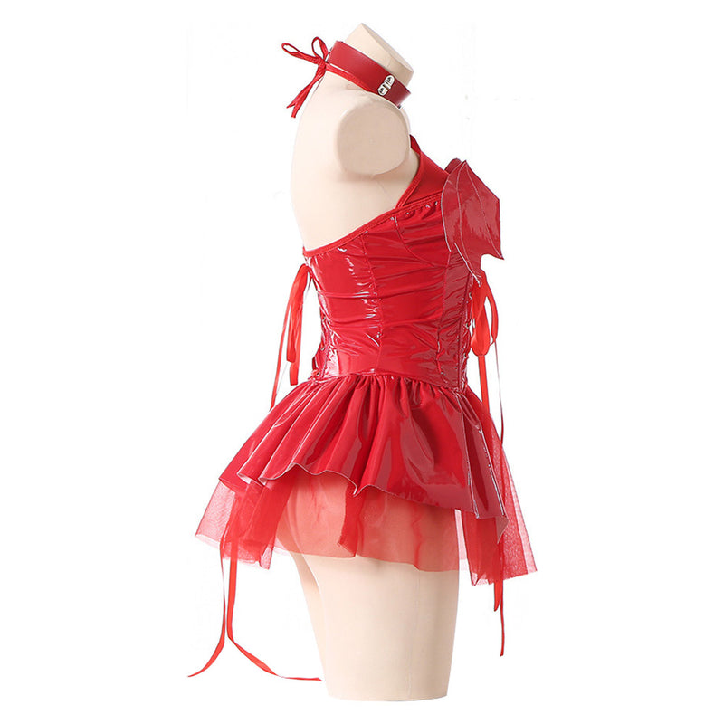 Red Devil Adult Women Cosplay Costume Dress Outift Halloween Carnival Suit