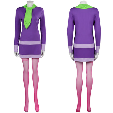 SCOOBY-DOO: Daphne Blake Adult Purple Dress Roleplay Party Halloween Cosplay Costume For Adult Female
