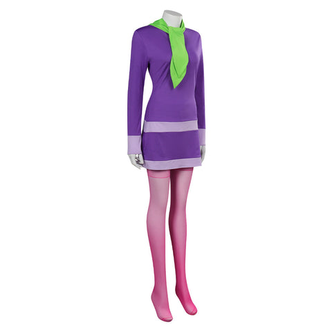 SCOOBY-DOO: Daphne Blake Adult Purple Dress Roleplay Party Halloween Cosplay Costume For Adult Female