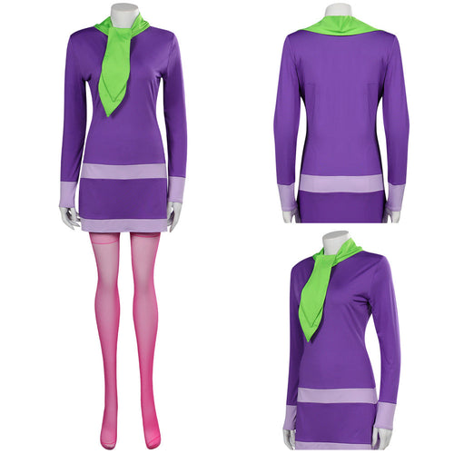 SCOOBY-DOO: Daphne Blake Adult Purple Dress Roleplay Party Halloween Cosplay Costume For Adult Female