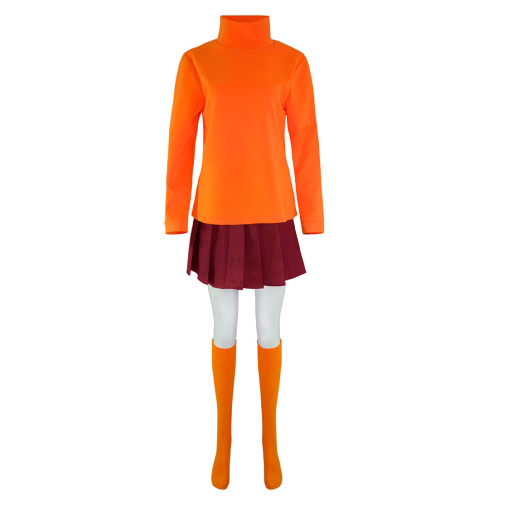 SeeCosplay ScoobyDoo Velma Dinkley Uniform Outfits Halloween Carnival