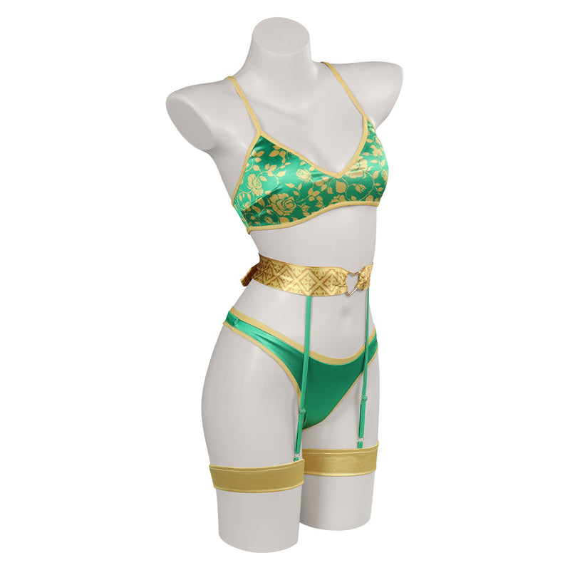 Shrek Fiona Lingerie for Women Green Sexy Bra Belt Party Carnival Halloween Cosplay Costume Female
