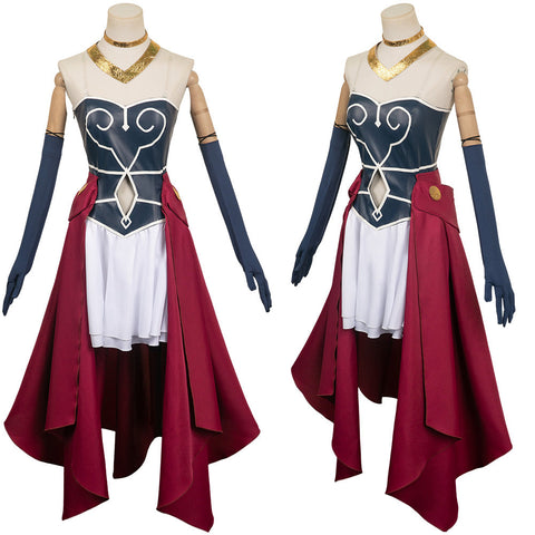 SeeCosplay Sousou No Frieren Aura Women Red for Halloween Carnival Cosplay Costume