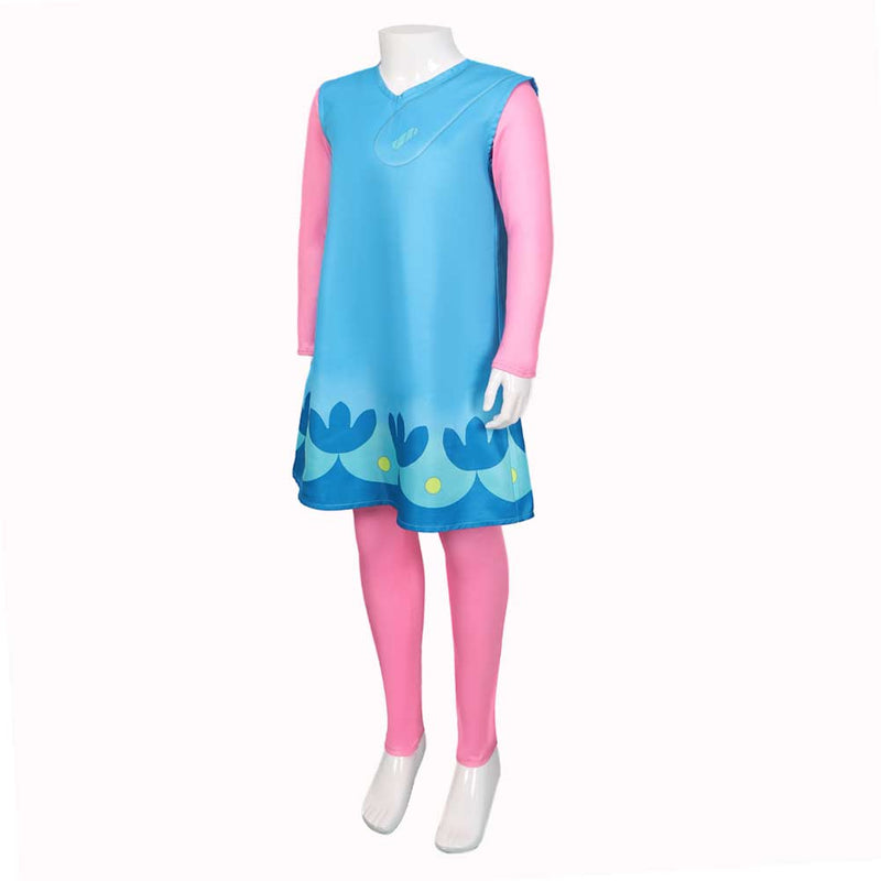 Seecosplay Trolls 2：World Tour Poppy Kids Children Halloween Carnival Cosplay Costume Suit