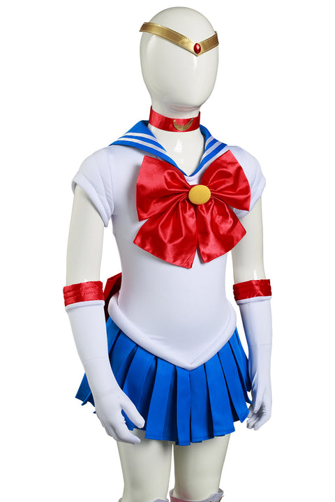 Anime Sailor Moon-Sailor Moon/Tsukino Usagi Cosplay Costume Kids Grils Dress Outfits Halloween Carnival Suit