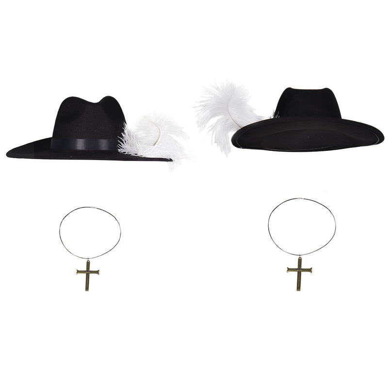 One Piece:Hat Eagle Eye Cross Necklace Hat Halloween Carnival Accessories Proop