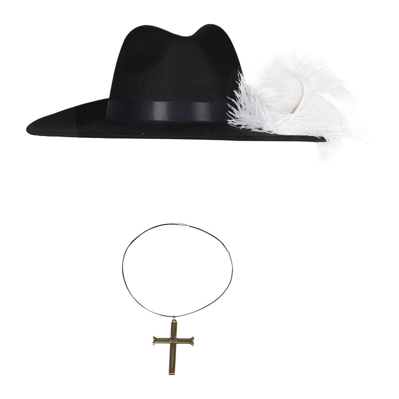 One Piece:Hat Eagle Eye Cross Necklace Hat Halloween Carnival Accessories Proop