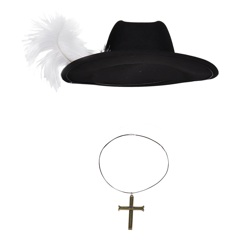 One Piece:Hat Eagle Eye Cross Necklace Hat Halloween Carnival Accessories Proop