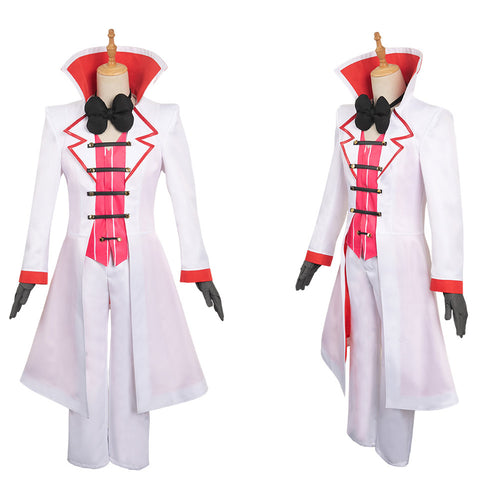 TV  SeeCosplay Hazbin Hotel Lucifer White Uniform Set Outfits Cosplay Costume Halloween Carnival Suit