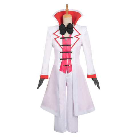 TV  SeeCosplay Hazbin Hotel Lucifer White Uniform Set Outfits Cosplay Costume Halloween Carnival Suit