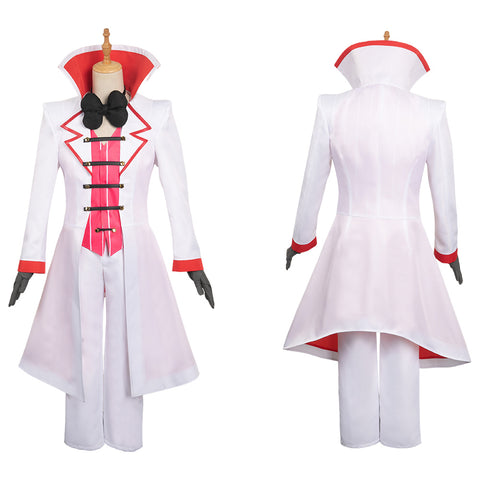 TV  SeeCosplay Hazbin Hotel Lucifer White Uniform Set Outfits Cosplay Costume Halloween Carnival Suit