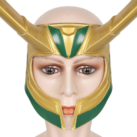 SeeCosplay Loki Season 2 Longhorn Mask Cosplay Latex Masks Helmet Masquerade Halloween Party Costume Props