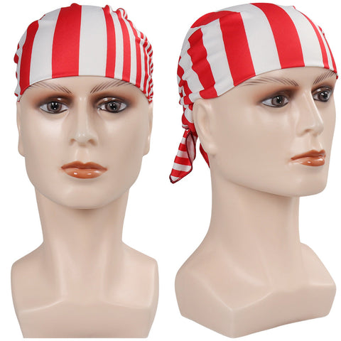 TV One Piece 2023 Buggy Striped Cosplay Headband Halloween Carnival Accessories