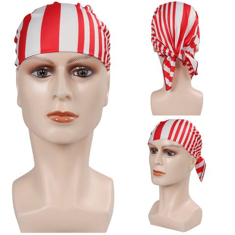 TV One Piece 2023 Buggy Striped Cosplay Headband Halloween Carnival Accessories