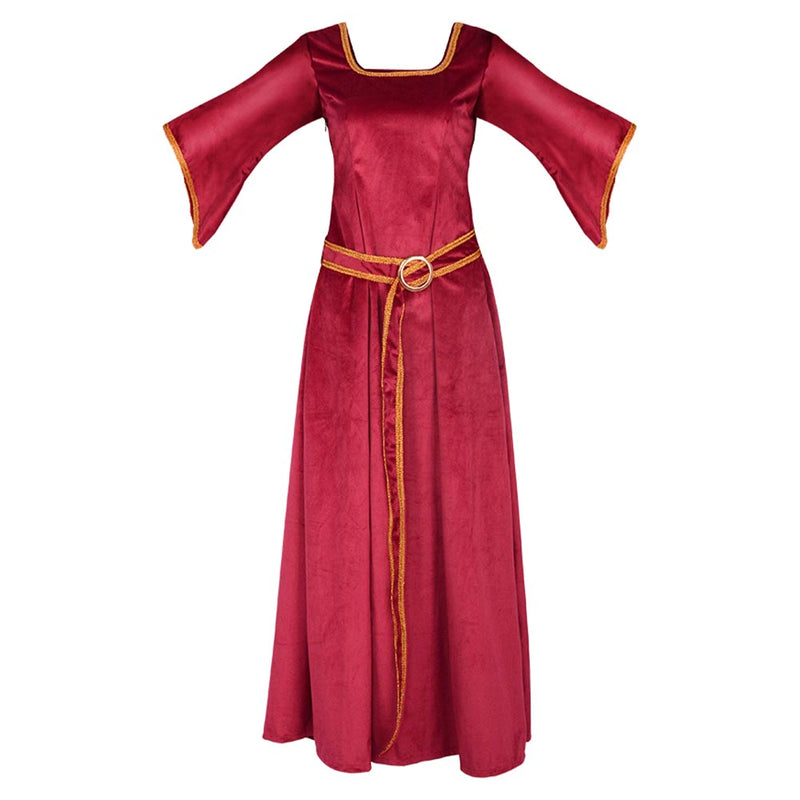 [Full In Stock] Tangled:Costume Villain Mama Gothel the Witch Adult Female Red Dress Party Carnival Halloween Cosplay Costume